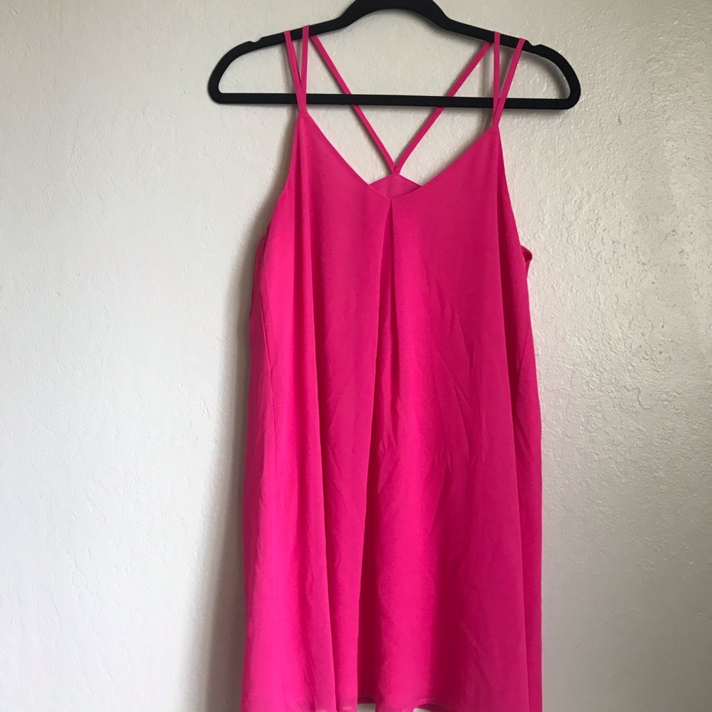 Coveted Clothing short pink tank dress